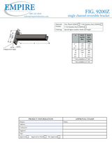 Fig. 9200 Single Channel Reversible Bracket Spec Sheet