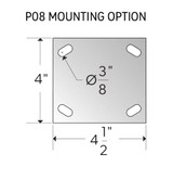 Casterdepot Ergonomic, Top Plate Casters - Poly On Aluminum Wheel - Capacities Up To 1500 Lbs.
