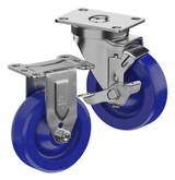Casterdepot Top Plate Casters - Solid Urethane Wheel - Capacities Up To 350 Lbs.