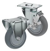 Casterdepot Top Plate Casters - Thermo-Rubber Wheel - Capacities Up To 325 Lbs.