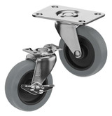 Casterdepot Top Plate Casters - Thermo-Urethane Wheel - Capacities Up To 120 Lbs.