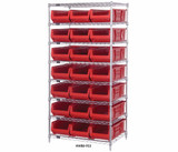 Chrome Wire Shelving Units With Hulk Containers