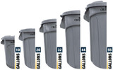 Crusader Round Trash Cans
