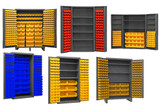 Heavy Duty All-Welded Bin & Shelf 14 Ga. Steel Storage Cabinets