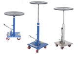 Hydraulic Post Tables With Rounded Tops