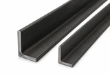 A36/GR50 carbon steel angle iron sold by the foot, available in multiple sizes with custom cut options for structural and fabrication applications.