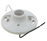 White Keyless Incandescent Lampholder Medium Base