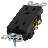 15A Black Decora Duplex Outlet