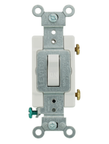 White Commercial Grade Single-Pole Toggle Light Switch