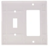 White 2-Gang Decora / Toggle Combination Wall Plate