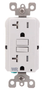 White SmartlockPro Slim Tamper/Weather Resistant Self-Test GFCI Outlet