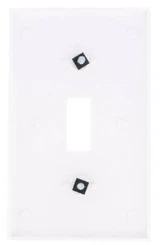 White 1-Gang Toggle Switch Wall Plate