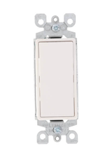 White 15 Amp 120/277V 3-Way Decora Rocker Switch