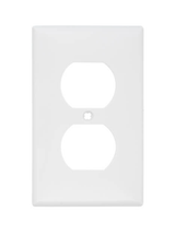 White 1-Gang Nylon Duplex Wall Plate
