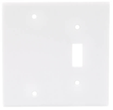 White 2-Gang Toggle Blank Wall Plate
