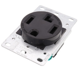 Black 30A Flush Mount Receptacle