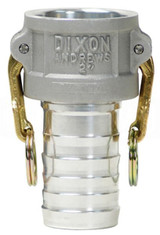 1-1/4" Aluminum Type C Camlock Coupler x Hose Shank
