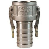 1" Type C Cam & Groove Coupler x Hose Shank Stainless Steel