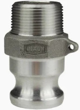 1-1/4" Type F Cam & Groove Adapter x Male NPT Aluminum Fitting