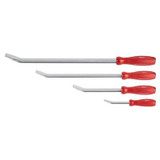 Milwaukee Tool 4-Pc I-Beam All-Metal Core Chrome Finish Pry Bar Set, (8, 12, 18, 24 In.)