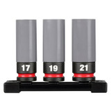 Milwaukee Tool SHOCKWAVE Impact Duty 1/2 Drive Metric 3PC Lug Nut Wheel Socket Set