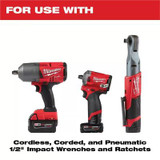 Milwaukee Tool 29PC SHOCKWAVE Impact Duty 1/2" Drive SAE & Metric Deep 6 Point Socket Set