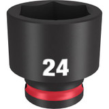 Milwaukee Tool SHOCKWAVE Impact Duty 3/8"Drive 24MM Standard 6 Point Socket