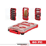 Milwaukee Tool 60 SHOCKWAVE Impact Duty Alloy Steel Screw Driver Bit Set with PACKOUT Case