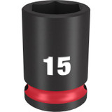 Milwaukee Tool SHOCKWAVE Impact Duty 3/8"Drive 15MM Standard 6 Point Socket