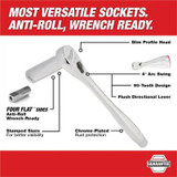 Milwaukee Tool 3/8" Drive 6mm Metric 6-Point Deep Socket with FOUR FLAT Sides, Vanadium Steel, Chrome