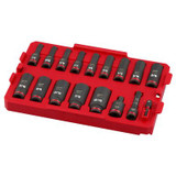 Milwaukee Tool SHOCKWAVE Impact Duty Socket 3/8" Dr 17PC SAE TRAY Set