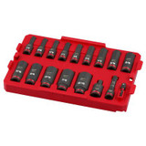 Milwaukee Tool SHOCKWAVE Impact Duty Socket 3/8" Dr 17PC SAE TRAY Set