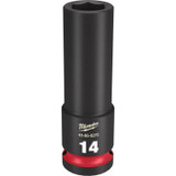 Milwaukee Tool SHOCKWAVE Impact Duty 1/2"Drive 14MM Deep 6 Point Socket