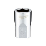Milwaukee Tool 3/8" Drive1/2" SAE 6-Point Socket with FOUR FLAT Sides, Vanadium Steel, Chrome