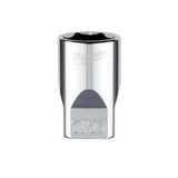 Milwaukee Tool 1/4" Drive 7/16" SAE 6-Point Socket with FOUR FLAT Sides, Vanadium Steel, Chrome