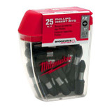 Milwaukee Tool #2 Phillips SHOCKWAVE 1" Insert Bit Contractor Pack