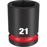 Milwaukee Tool SHOCKWAVE Impact Duty 1/2"Drive 21MM Standard 6 Point Socket