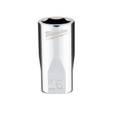 Milwaukee Tool 1/4" Drive 11/32" SAE 6-Point Socket with FOUR FLAT Sides, Vanadium Steel, Chrome