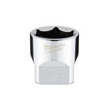Milwaukee Tool 3/8" Drive 7/8" SAE 6-Point Socket with FOUR FLAT Sides, Vanadium Steel, Chrome