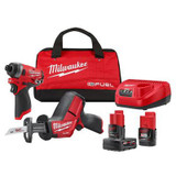 Milwaukee Tool M12 FUEL 1/4" Hex Impact Driver w/ HACKZALL® Recip Saw Kit