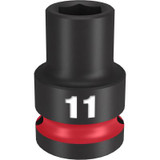Milwaukee Tool SHOCKWAVE Impact Duty 1/2"Drive 11MM Standard 6 Point Socket
