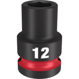 Milwaukee Tool SHOCKWAVE Impact Duty 1/2"Drive 12MM Standard 6 Point Socket
