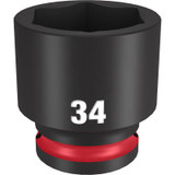 Milwaukee Tool SHOCKWAVE Impact Duty 1/2"Drive 34MM Standard 6 Point Socket