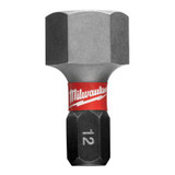 Milwaukee Tool SHOCKWAVE Impact Hex 12 MM Insert Bits (Bulk 25)