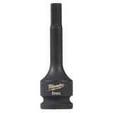 Milwaukee Tool Shockwave Lineman's 3/8" Drive 6MM Hex Bit Socket