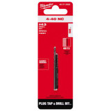 Milwaukee Tool 4-40 NC Straight Flute Plug Tap & #43 Drill Bit