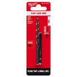 Milwaukee Tool 1/4"-20 NC Straight Flute Plug Tap & #7 Drill Bit