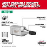 Milwaukee Tool 1/4 Inch Drive T8 Tamper Proof TORX Bit Socket