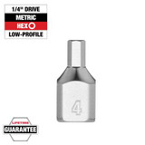 Milwaukee Tool 1/4 Inch Drive 4mm Low-Profile Hex Bit Socket