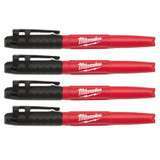 Milwaukee Tool 4PK INKZALL Black Fine Point Marker